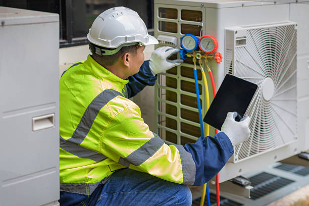 Professional Hvac Maintenance technician working in Carver, MA